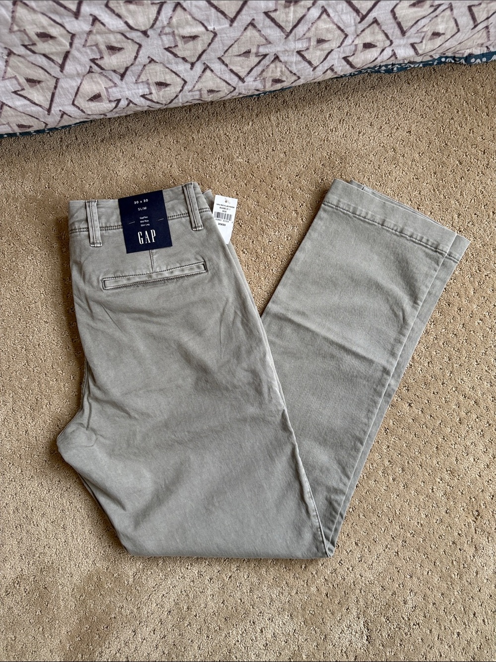 *NWT* GAP Slim Vintage W Chinos, Sidewalk Grey, Sz 30x30 Slim